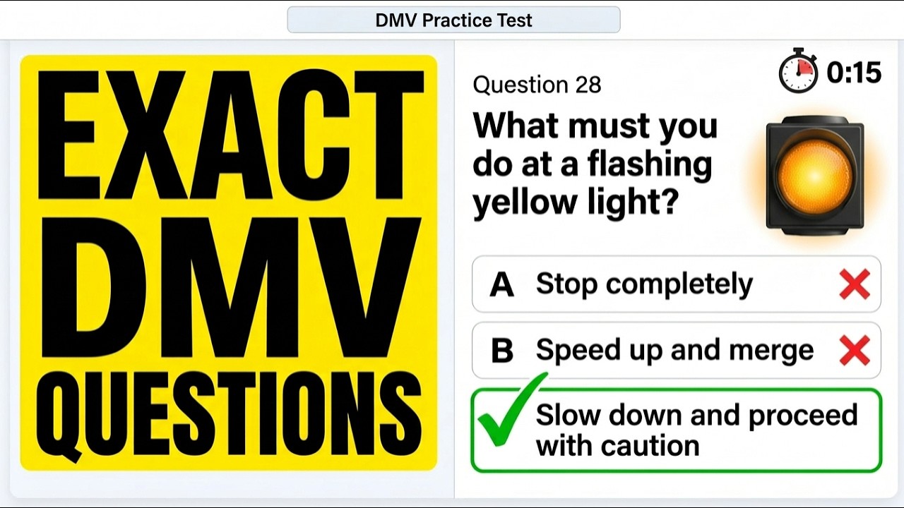 DMV Written Test 2026 – 100 Real Questions You Must Practice