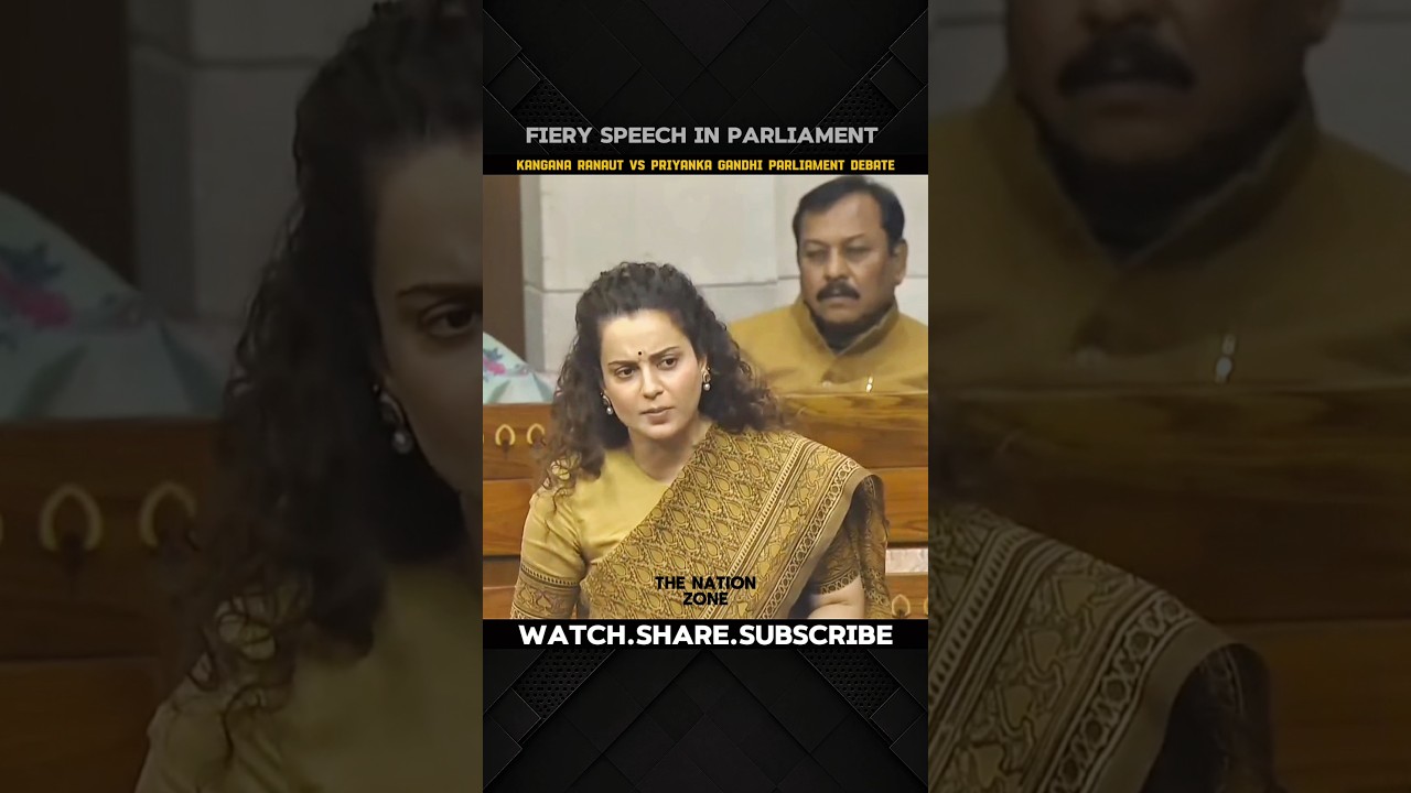 Kangana Ranaut vs Priyanka Gandhi: Heated Face-Off in Parliament! 🔥#trendingshorts
