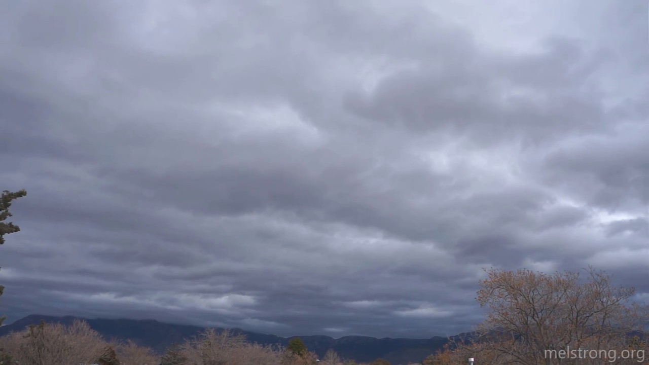 Time lapse of stratocumulus cloud formation over the Sandia Mountains