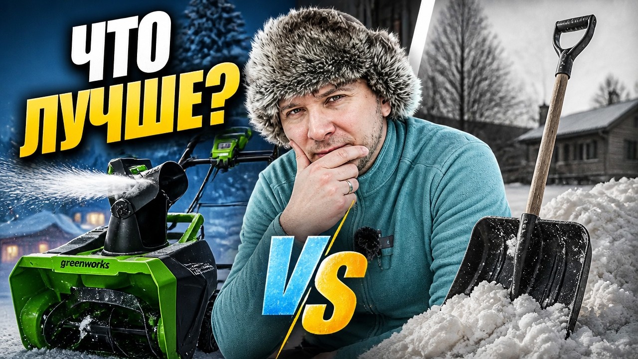 На какую площадь хватает снегоуборщика Greenworks? Берет ли мокрый снег? Тестирую в -25 на 6 сотках