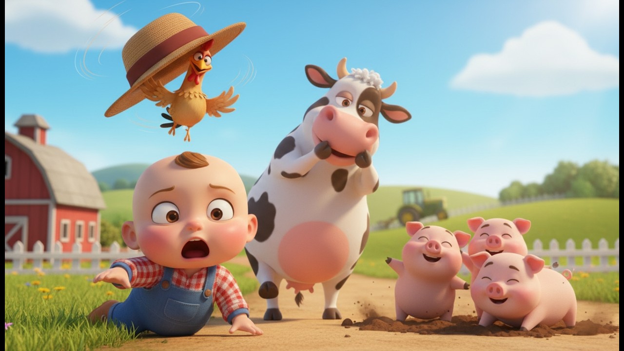 Piosenka &bdquo;Zwierzęta z farmy: Obudź farmera&rdquo; | rymowanki dla dzieci | Piosenka dla dzieci, kresk&oacute;w...