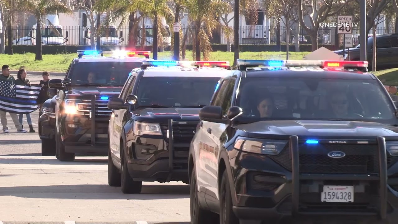 Fallen Deputy Darrell Calhoun’s Funeral Procession | Rancho Cucamonga