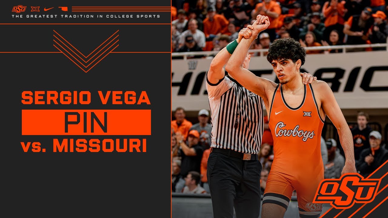 Sergio Vega PIN vs Missouri - Oklahoma State Wrestling (01/23/26)