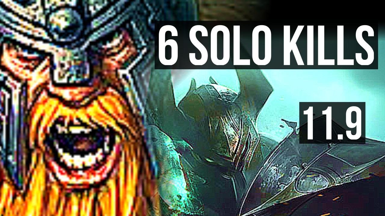 OLAF vs MORDEKAISER (TOP) | Quadra, 6 solo kills, 14/2/3, Legendary, 300+ games | KR Diamond | v11.9