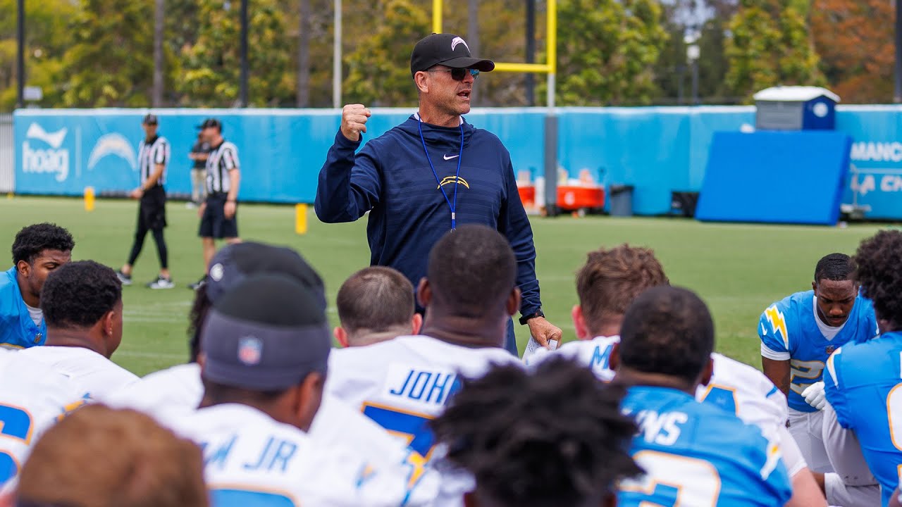 Jim Harbaugh's Message For Training Camp | LA Chargers
