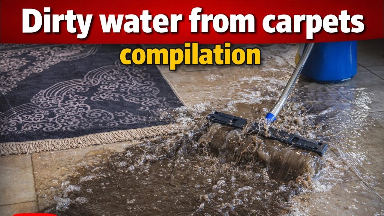 Dirty water  from carpets - compilation
