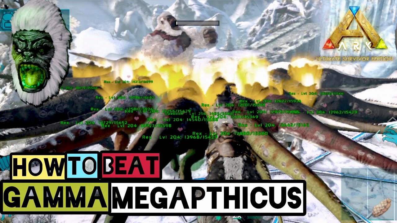 How to Beat Gamma Megapithecus Boss Fight Ark Mobile | Ark: Ultimate Mobile Edition
