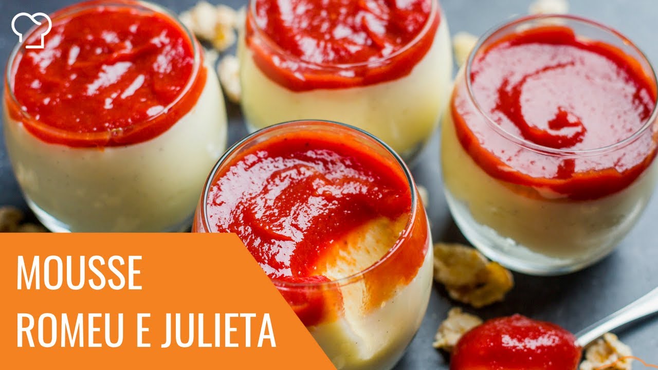 Mousse Romeu e Julieta do chef Lucas Corazza