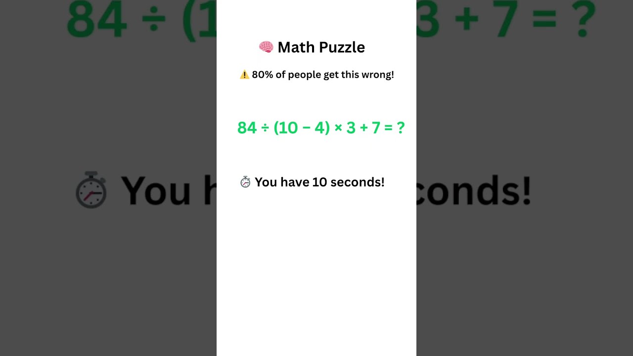 Only Smart People Get This Right! | 80% Wrong Answer