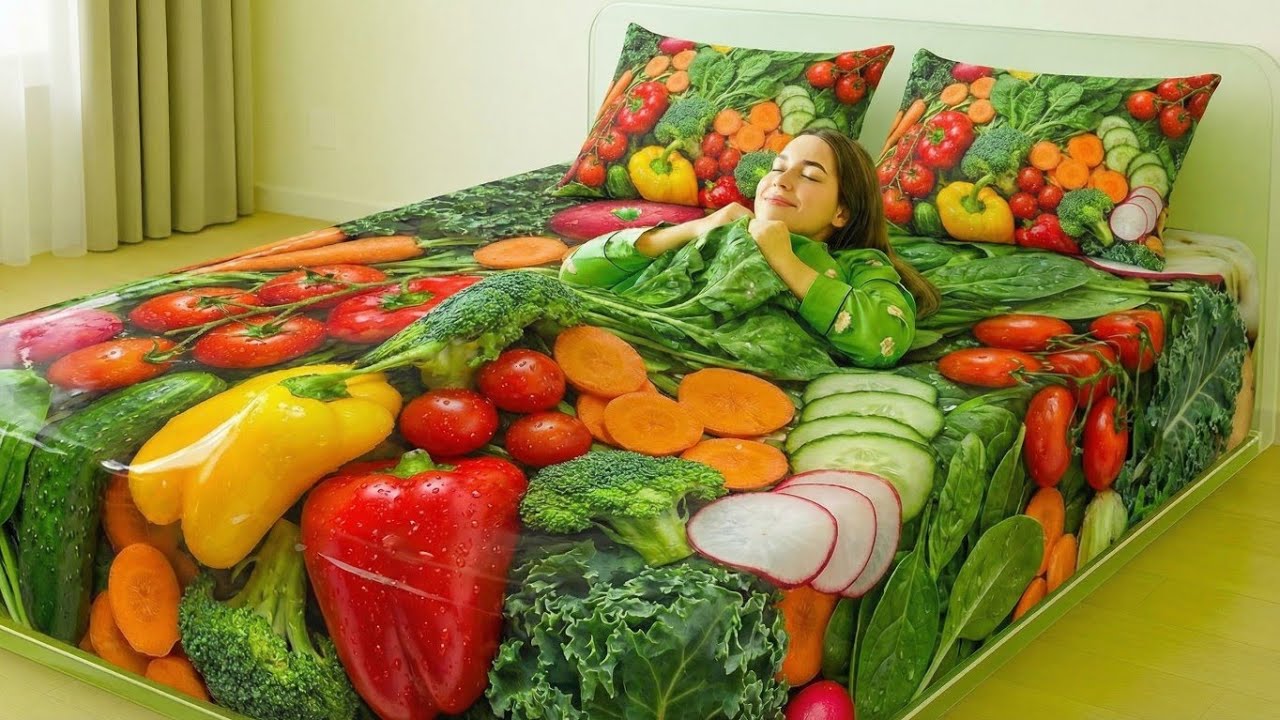Choose Your Favorite Vegetable Bed | Relaxing AI ASMR to Learn Vegetables Names