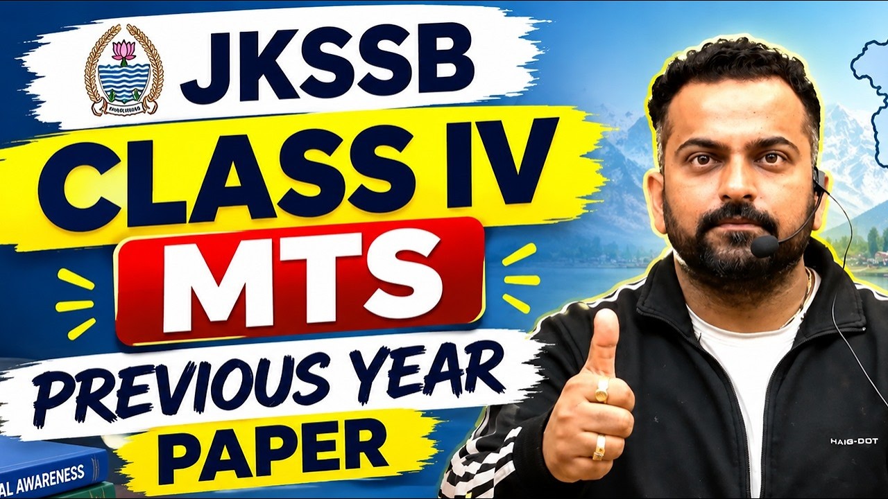Jkssb Mts Question Paper  | Download Pdf @CareerSuccessJammu 9419145317