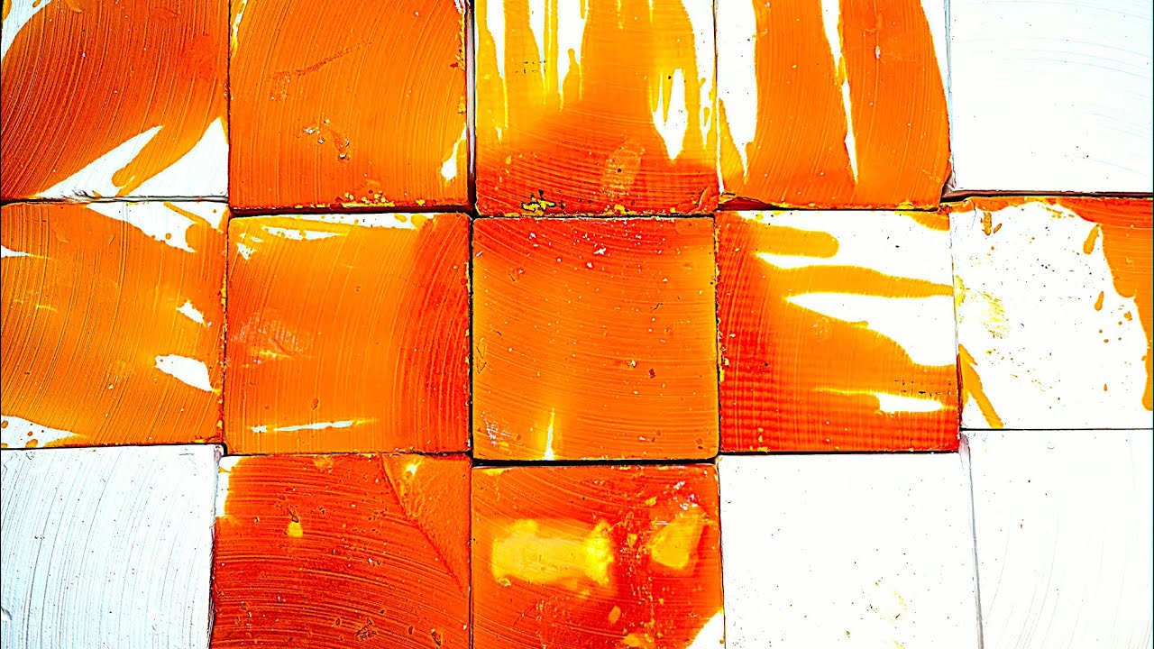 Dyed Fresh & Plain White Blocks| Collab with @TheASMRWorld28 | Crunchy Glass Sounds | Sifted ASMR