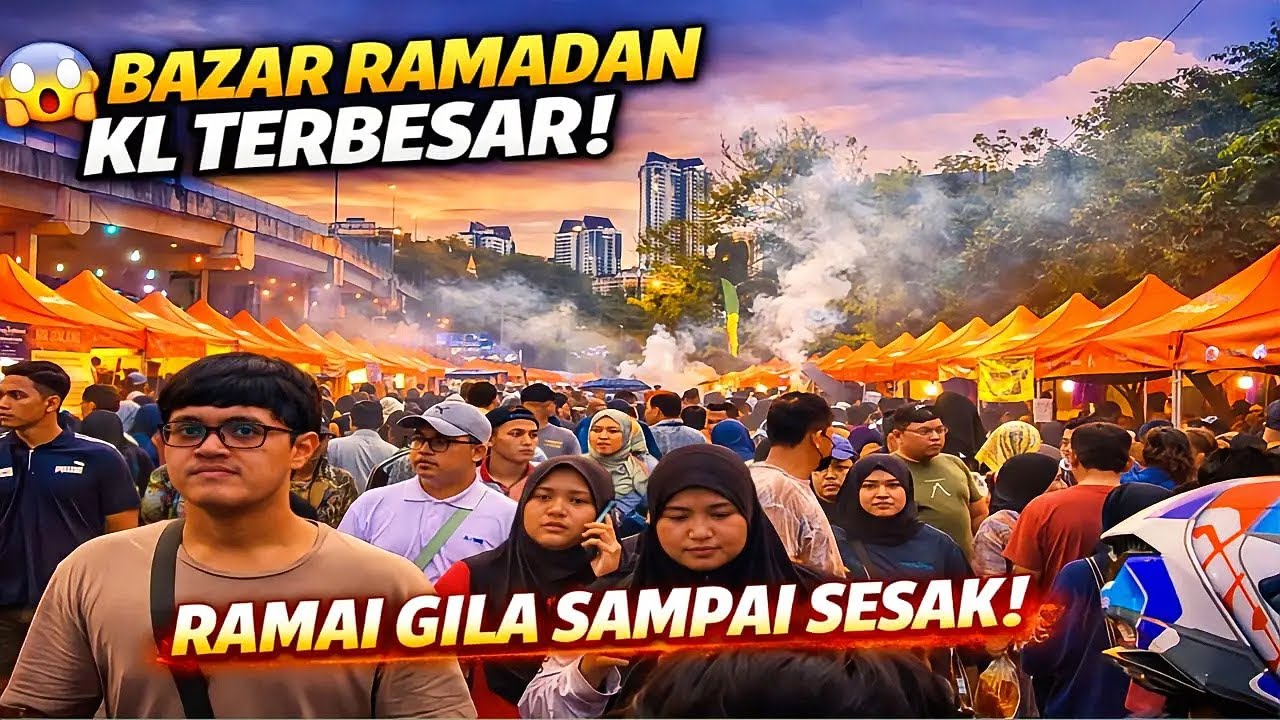 Paling Besar 😱 Ramadan Bazar Berjalan Lawatan Di Wangsa Maju | 4K Walking Tour Kuala Lumpur