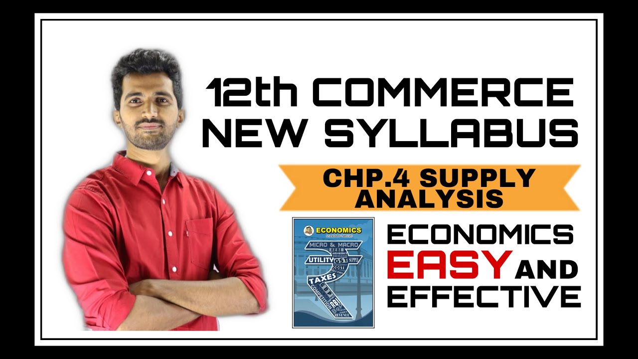 SUPPLY ANALYSIS|12th New Syllabus Maharashtra| Economics Chp.4| JAYESH RAJGOR | HINDI