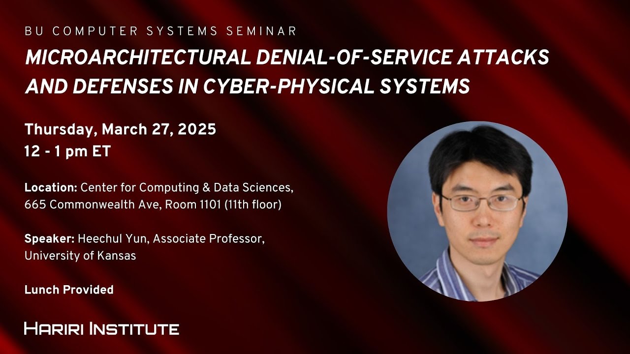 Microarchitectural Denial-of-Service Attacks and Defenses in Cyber-Physical Systems