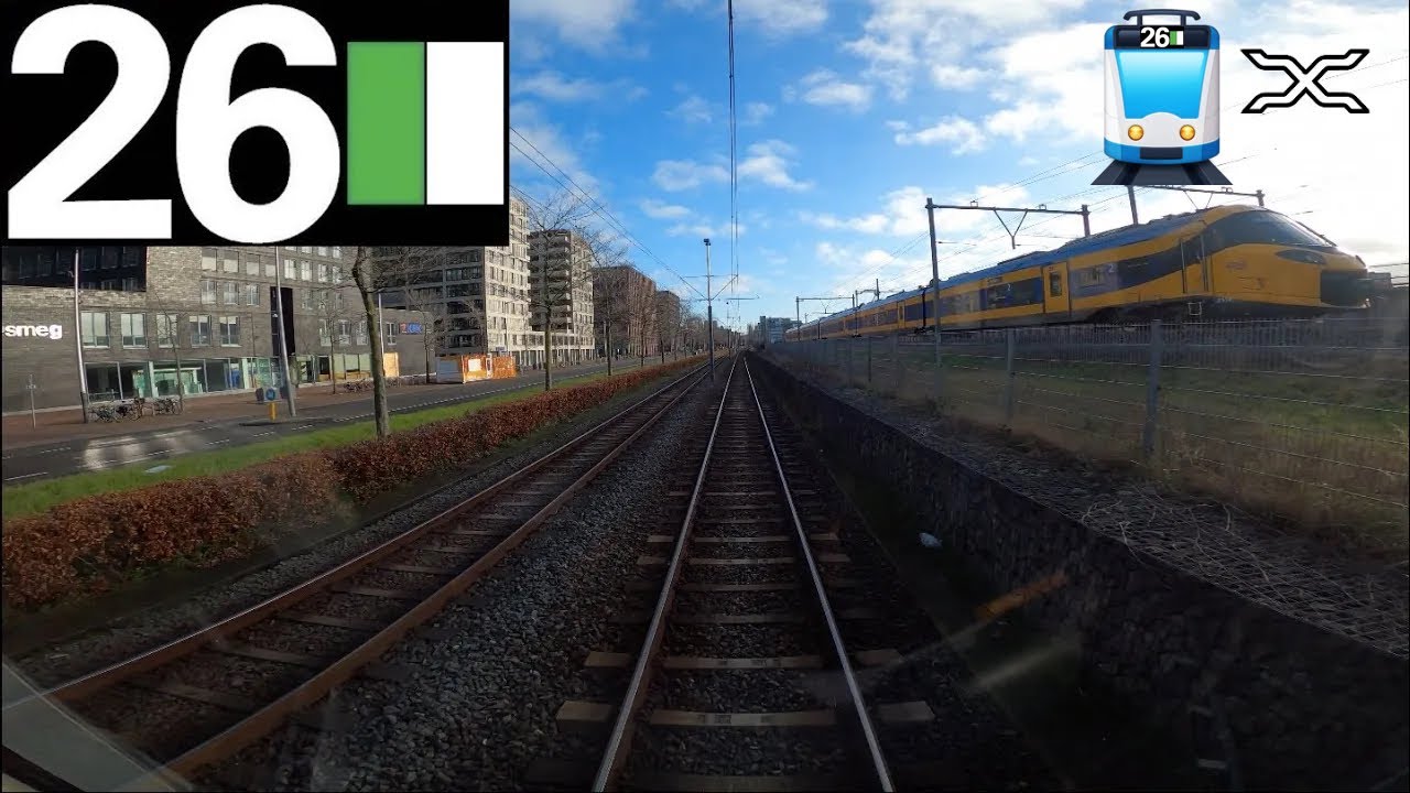 🚊 GVB Amsterdam Tramlijn 26 Cabinerit Centraal Station - IJburg | Cab Ride