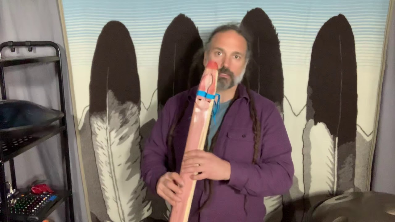Singingtreeflutes Native American style 8 Hole aeolian alternating drone flute!