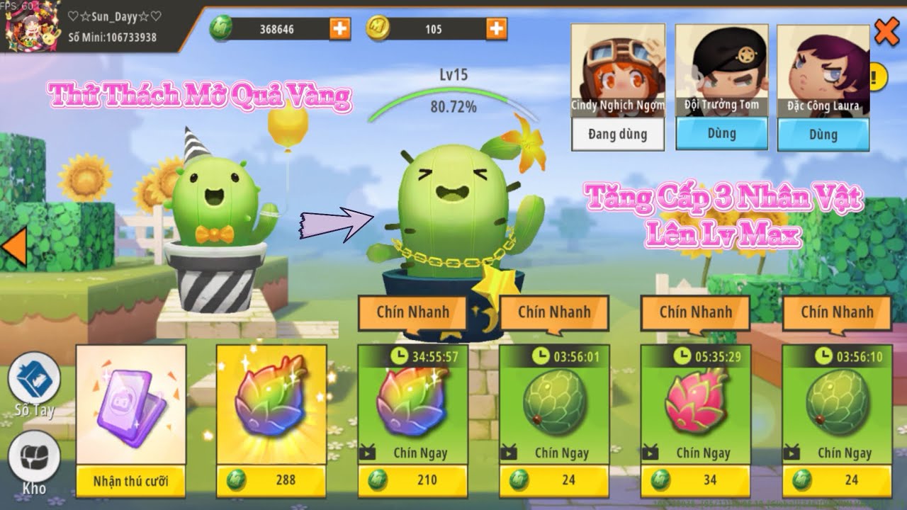 Thử Thách Mở Quả Vàng Nâng Cấp Full Nhân Vật Trong Mini World #miniworld #miniworldvn #games