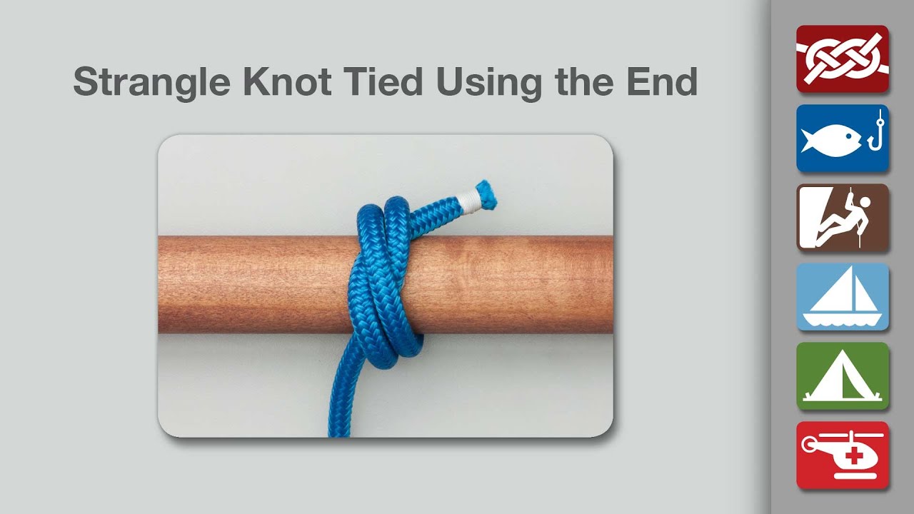 Strangle Knot Using End | Use the End to Tie the Strangle Knot
