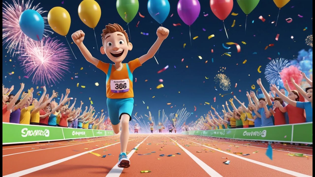 Fall Guys Funny Runner Bounced Between Giants | Nursery Rhymes for Kids Songs Fun