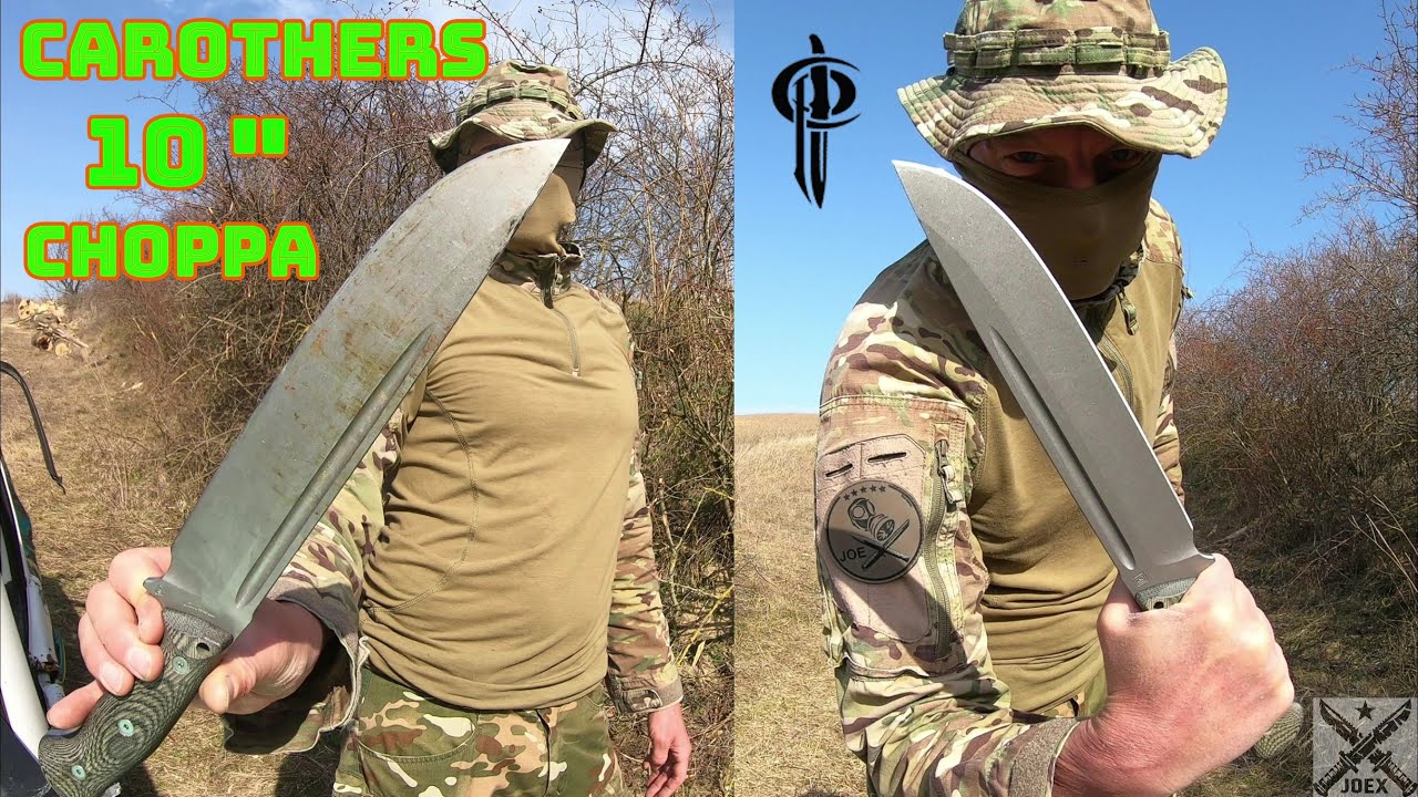CAROTHERS 10″ Medium Chopper - DELTA CPM 3V STEEL - MICARTA HANDLE - MADE IN USA @NateAIM