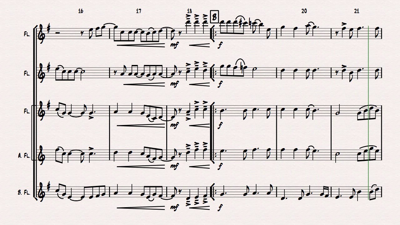 Thank you for the music - ABBA - Flute Quartet