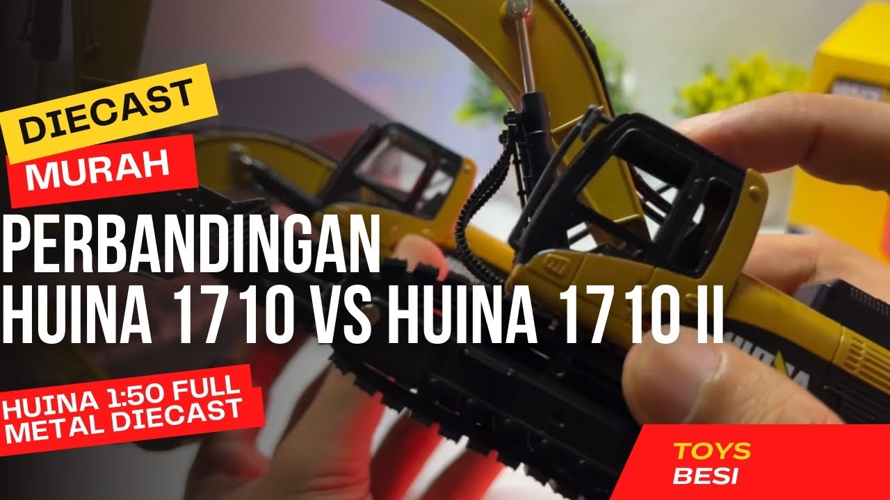 Perbandingan Mainan Mobil Diecast Excavator HUINA