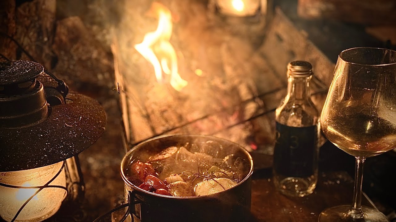 夜が落ち着くまで、森の中で。