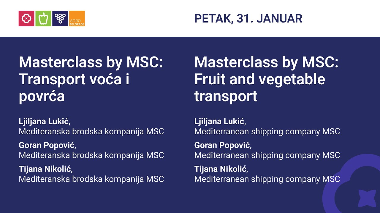 Master class by MSC: Transport of fruit and vegetables