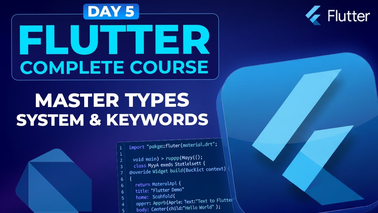 Dart Types System and Keywords - Flutter Course for Beginners #5