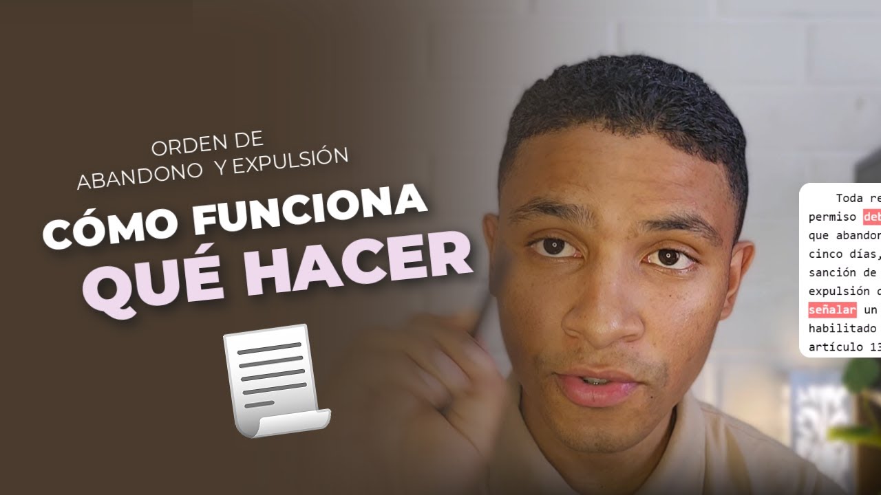 La ORDEN de ABANDONO Y la EXPULSIÓN de Chile