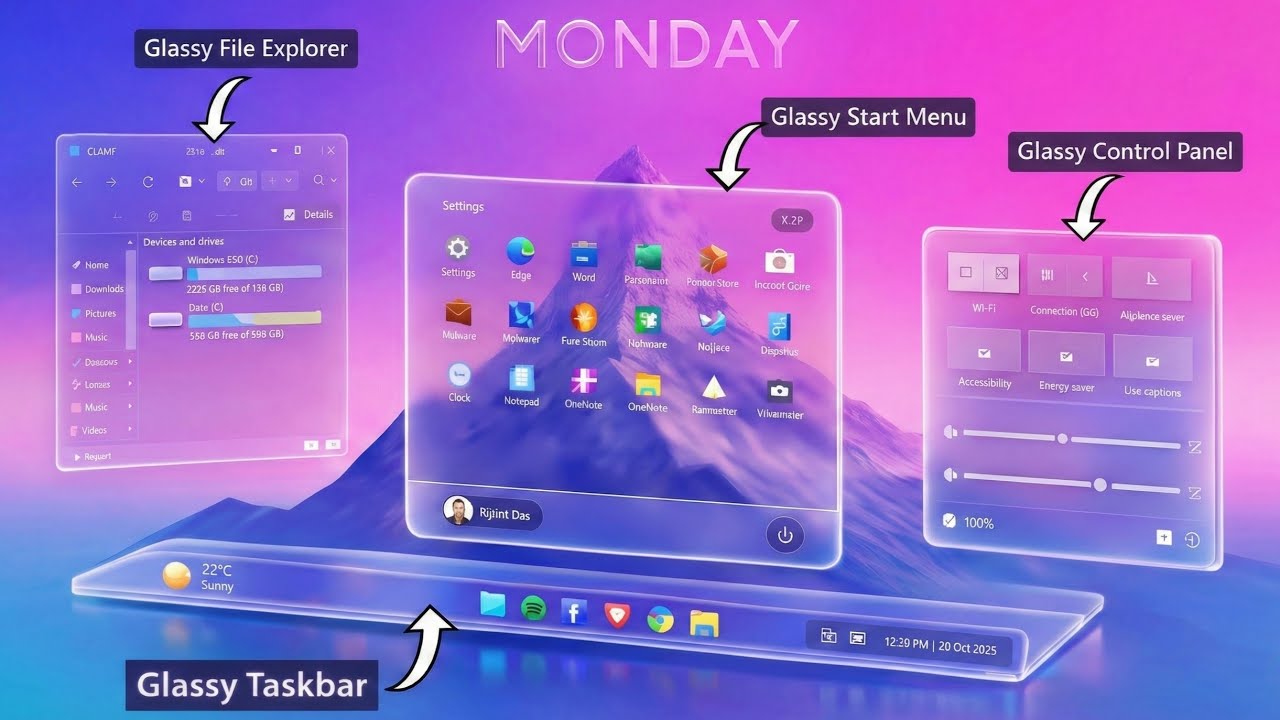 Make Windows 11 Transparent &mdash; Step-by-Step Customization Tutorial (Windhawk + Rainmeter)