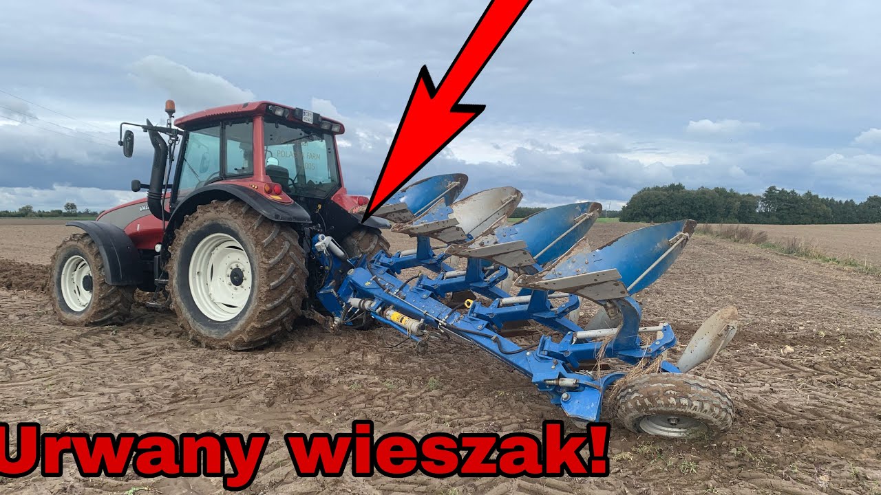 #406- Awaria Valtry T140! Urwany podnośnik- spadł pług! UWAGA! Ku przestrodze! Orka i siew pszenicy!
