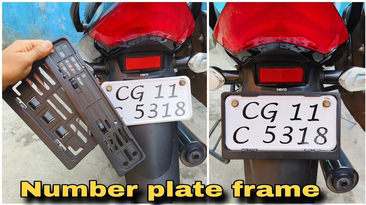 bike number plate frame | bike number plate bracket | bike license plate cover