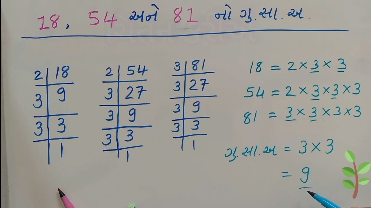 ગુસાઅ (HCF) | std-6 | sankhya sathe ramat | ગણિત #ganit #maths