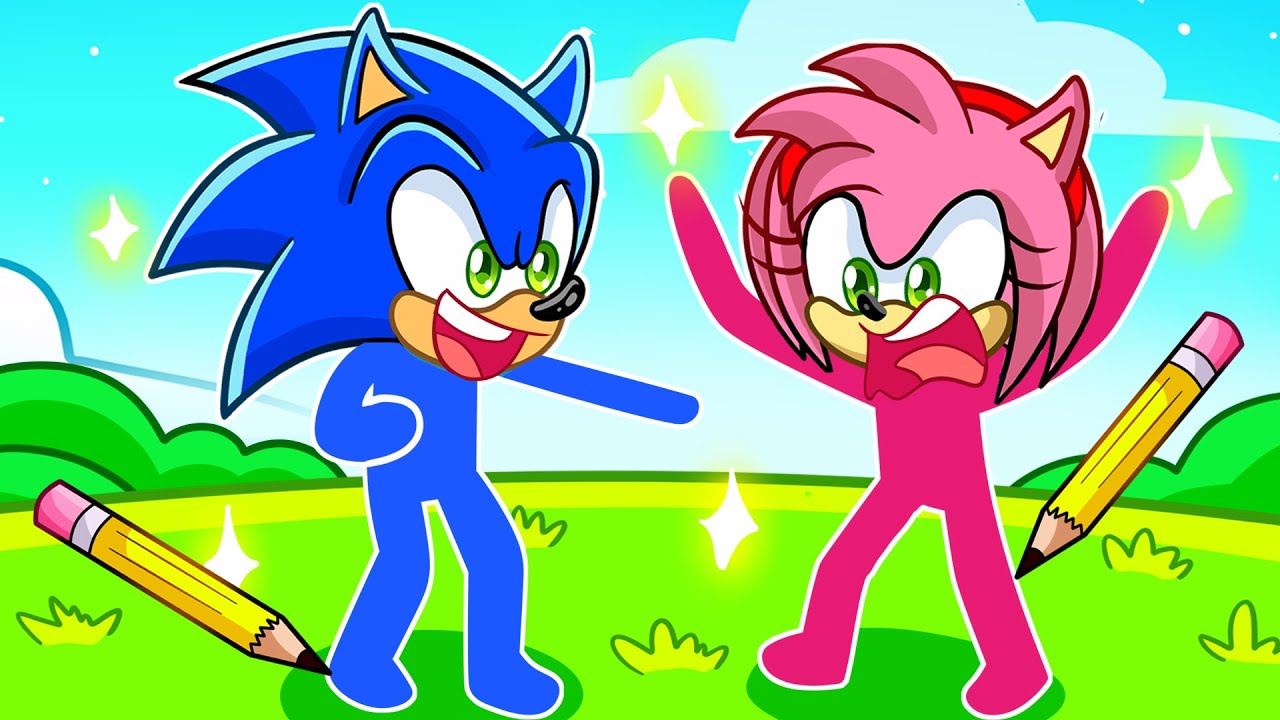 ¡SONIC Y AMY SE CONVIERTEN en STICKMANS en ROBLOX!