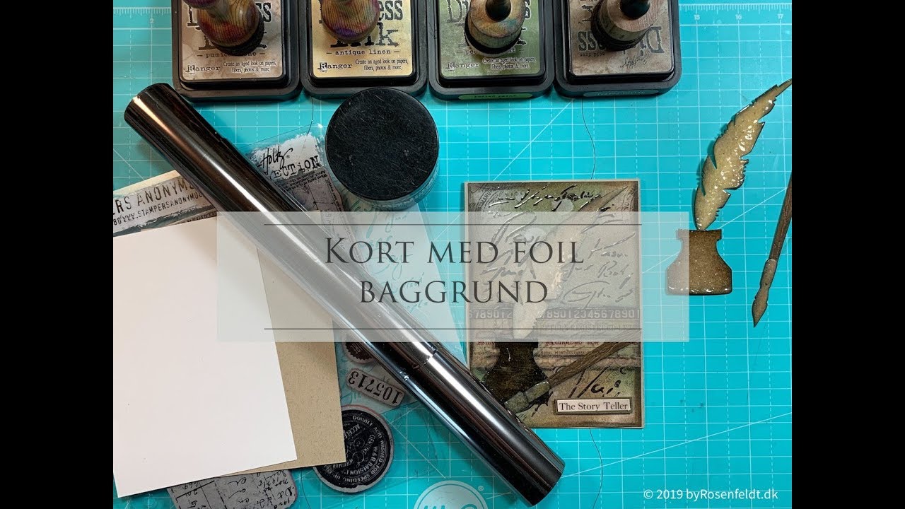 Kort med foil baggrund