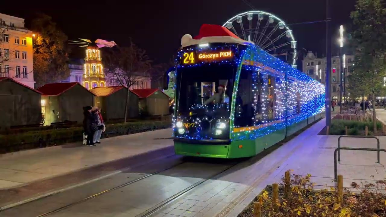 Świąteczna Bimba w Poznaniu - Magiczny tramwaj na ulicach miasta 2024 /Christmas Tram 2024