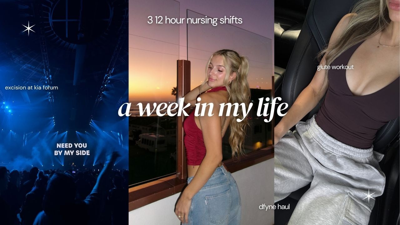 A WEEK IN MY LIFE | 3 12 hour nursing shifts, gym, rave, balance, dfyne