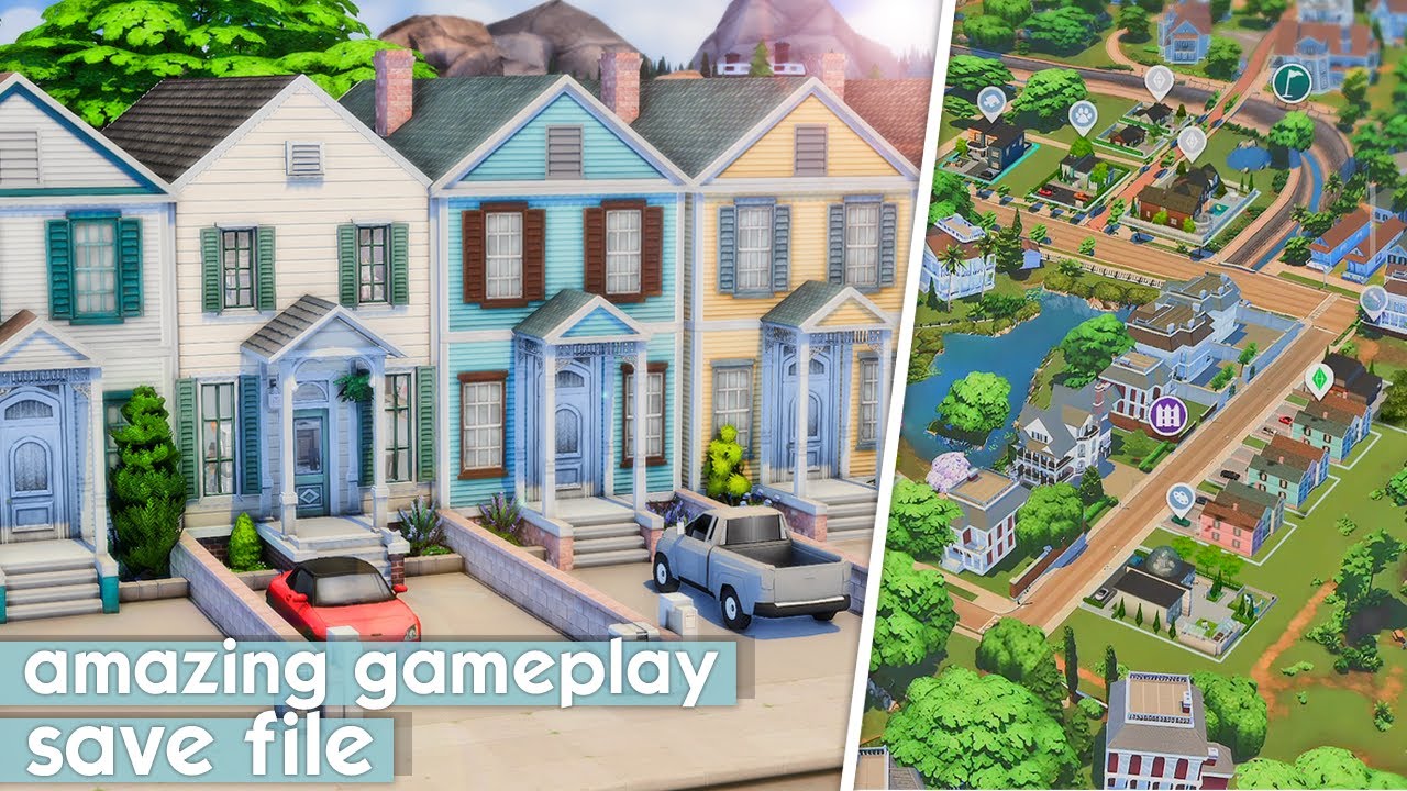 a must have realistic save file in the sims 4 ♡ perfect for unique gameplay