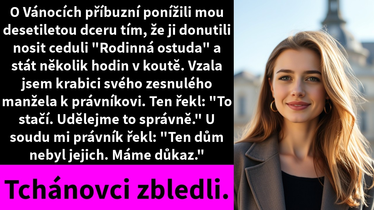 O Vánocích příbuzní ponížili mou desetiletou dceru tím, že ji donutili nosit ceduli 