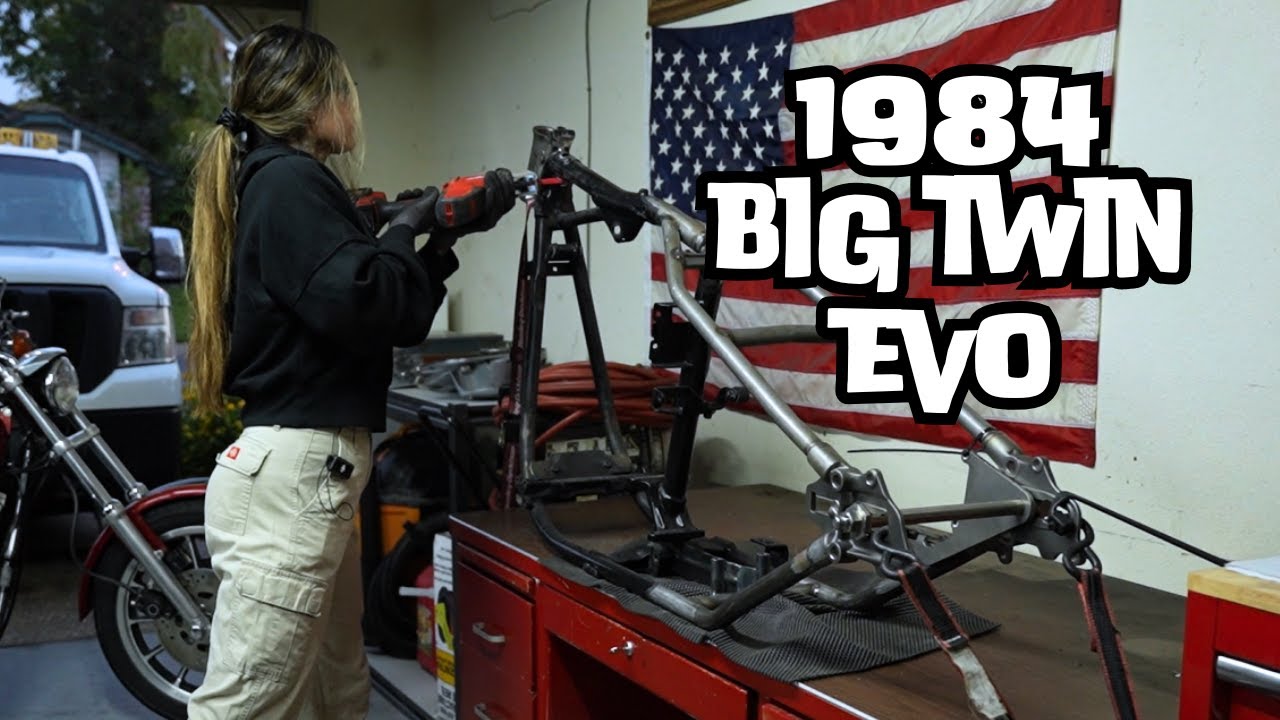 Создание чоппера Big Twin Evo 1984 года | Ход сборки - Часть 1