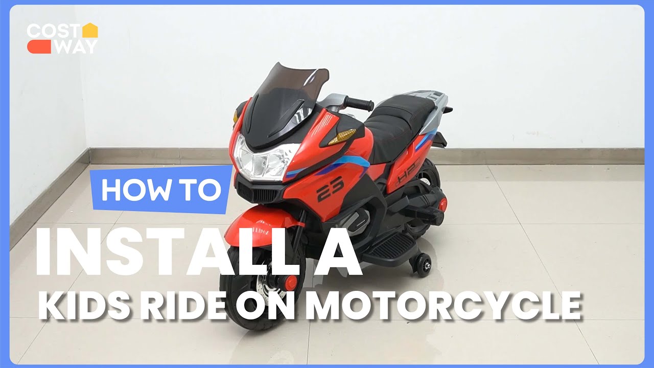 How to Install the 12V Kids Ride On Motorcycle Electric Motor Bike | TY327786 #costway #howto