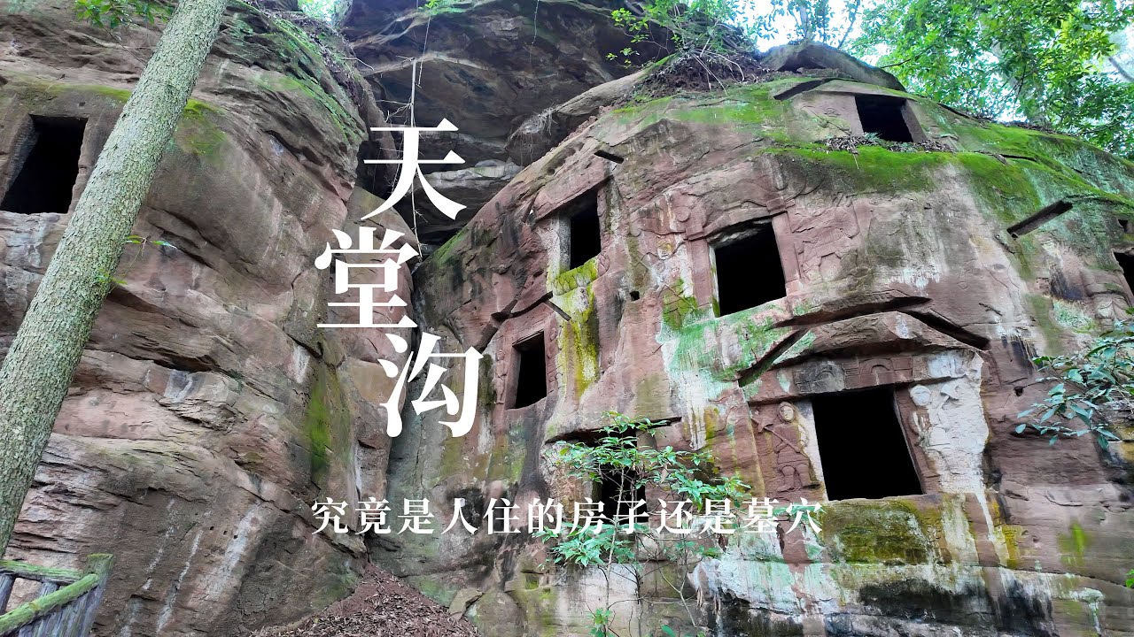 四川宜宾大山深处，一个个神秘的孔洞，究竟是人住的房子还是崖墓？