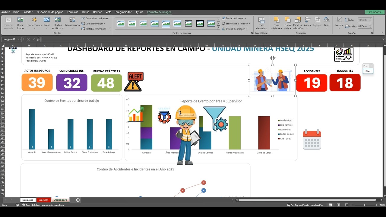 Extracto🙋‍♂️ de la capacitación: Introducción a la Visualización📊 de datos HSEQ con Ms Excel