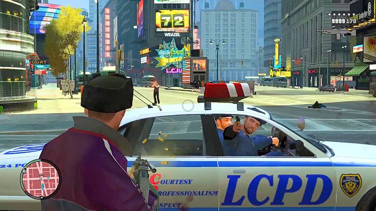 GTA 4 - NIKO | POLICE STATION SHOOTOUT & FIGHT WITH SWAT + SIX STARS