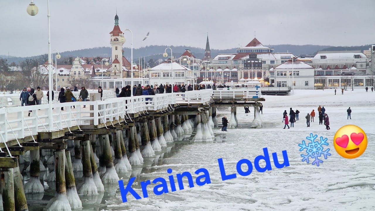 BAJKOWE ZIMOWE WIDOKI w Sopocie, molo i zatoka skute lodem #zima 