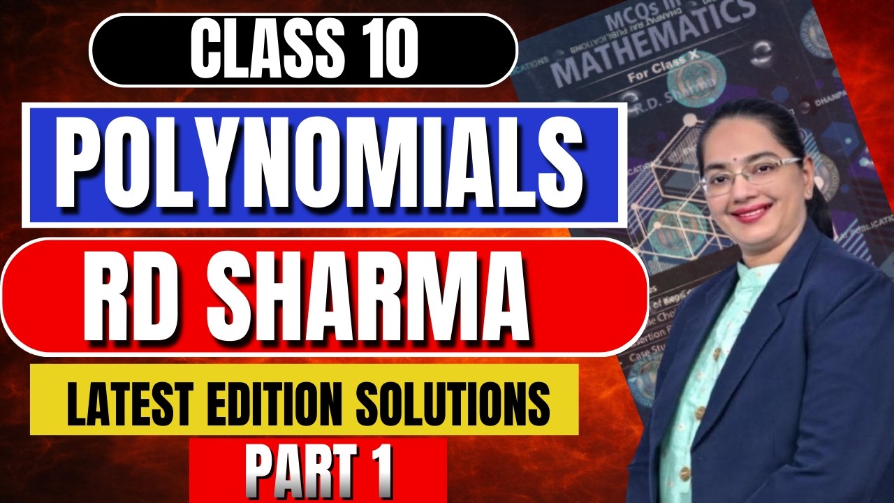 Polynomials Class 10 Maths | RD Sharma Exercise 2.1 | CBSE 2026 | Rashmi Mam