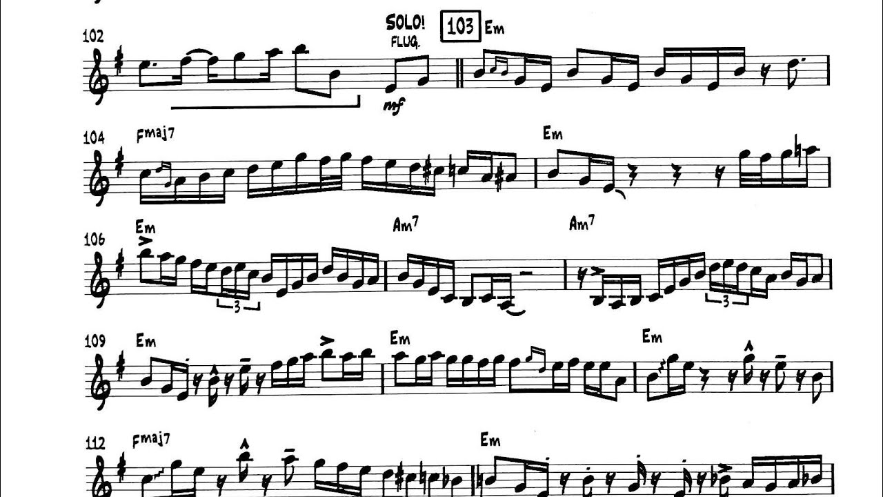 CHILDREN OF SANCHEZ FLUGELHORN TRANSCRIPTION w/MASSIVE SOLO. HM Royal Marines.