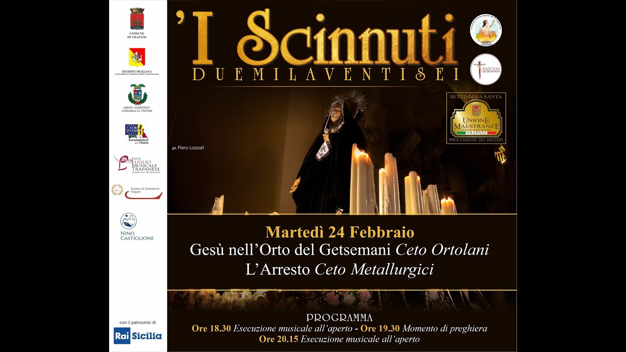 In diretta dalla chiesa  Maria SS. Immacolata (Collegio dei Gesuiti) di Trapani, la seconda Scinnuta